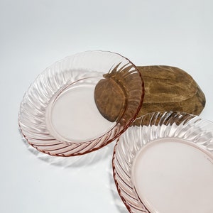 Vintage Mexico Pink Depression Glas Geschirr Teller 2er Set