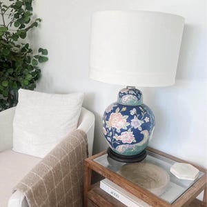 Vintage Floral Chinoiserie Ginger Jar Lamp