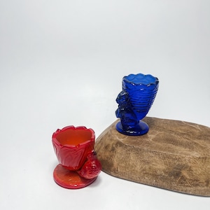 Vintage Glass Egg Cup Toothpick Holder