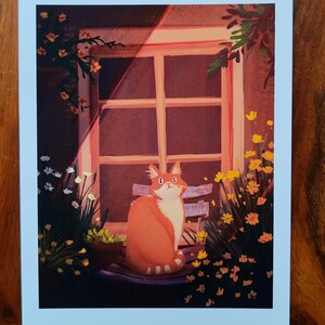 Orange Cat Print