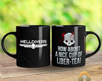 Helldivers 2 Becher, Helldivers 2 Kaffeetasse, Liber-Teetasse, Liber-Teetasse, Liberty Becher, Helldivers Fan Geschenk