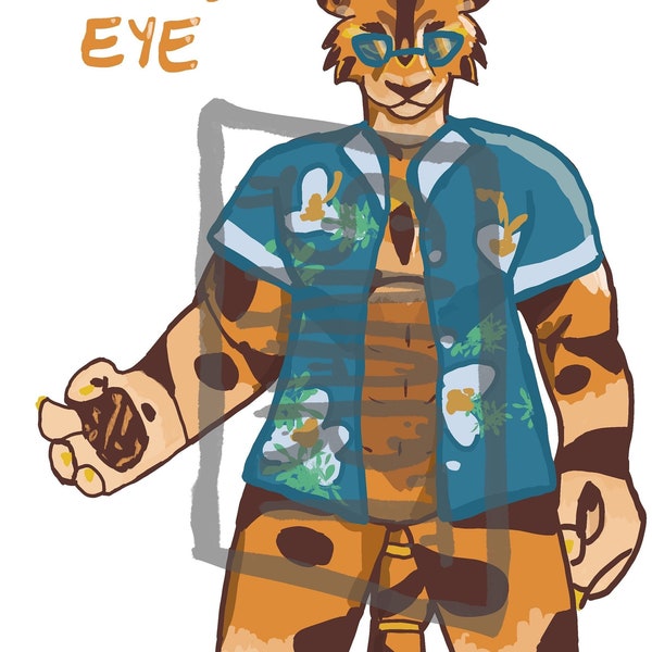 premade adoptable characters: feline fursona tigers eye gem series