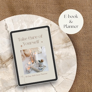 30-Day Self-Care Digital Planner | Printable Mental Health Journal | Daily Guided Wellness eBook | Mindfulness & Self-Love PDF