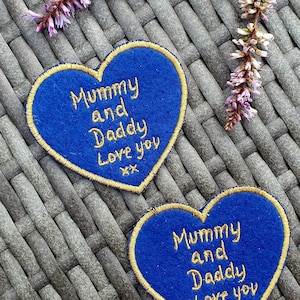 Patch Love Note - écriture brodée - fer sur Love Patch - patchs d'uniforme - souvenir d'école