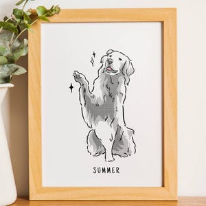 Ritratto digitale personalizzato di un animale domestico, cartone animato minimalista, animale domestico con disegno lineare, animale domestico disegnato male, regalo carino per animali domestici, regalo per gli amanti degli animali domestici, regalo per la mamma, poster per cani e gatti