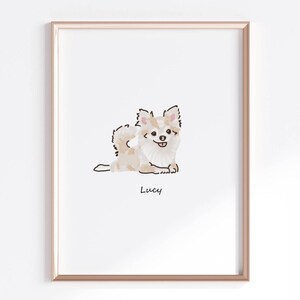 Digital Custom Pet Portrait for Dogs/Cats, Line Art Drawing, Cartoon Minimalist, Watercolor Pet Portrait, Badly Drawn Portrait, Gift For Her