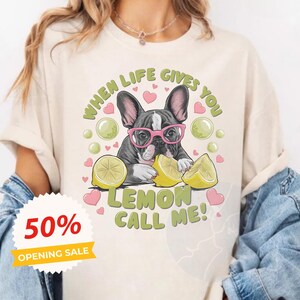 Bulldog, When life gives you lemons, Trendy Summer PNG, Dog Mom Shirt Design, Summer Vibes, Casual Summer Tee, Dog Mama, Pet PNG SUBLIMATION