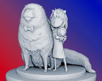 Fichier STL du modèle d'impression 3D Ania & Dog (fichier numérique)