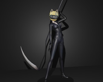 Cat Lady Action Figure 3D Print Model STL File