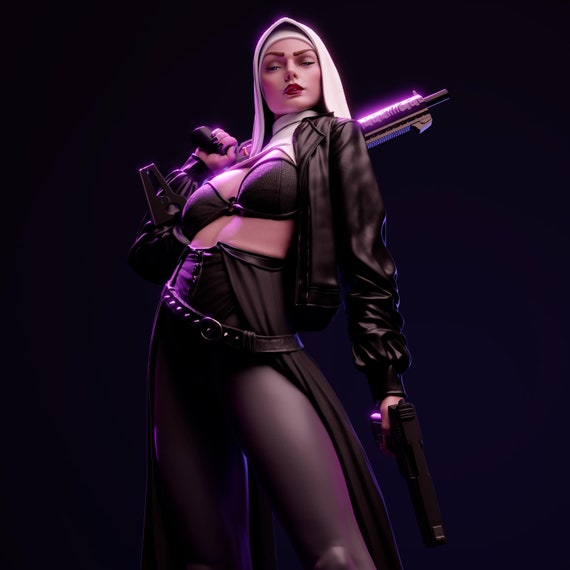 Warrior Nun 3D Print Model, Action Figure STL File (Digital Download)