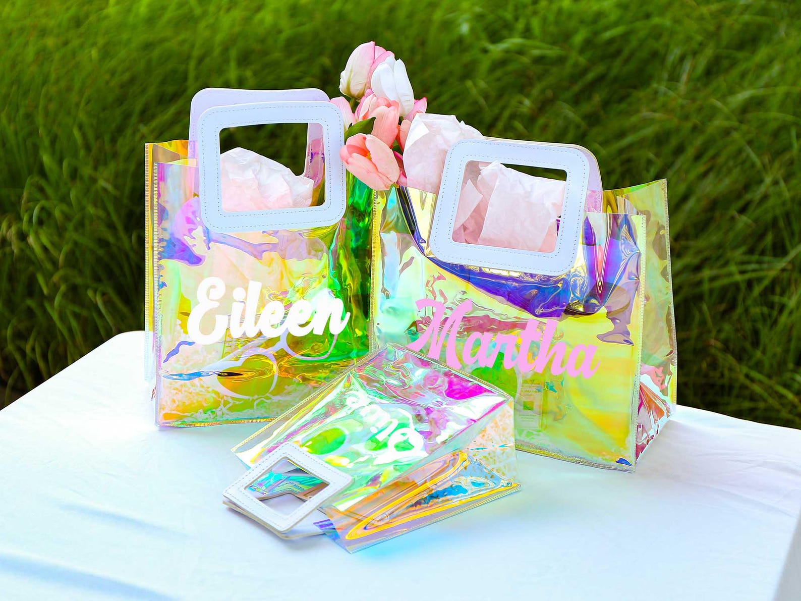personalized-gift-bags-holographic-bag-bridesmaid-gift-bag-bridal-party
