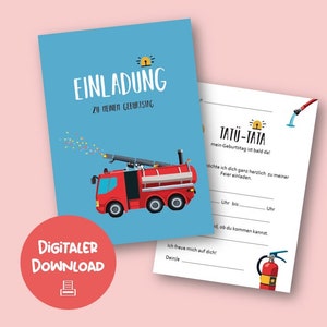 Fire brigade invitation to print
