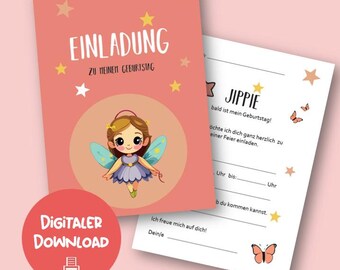 Fairy invitation to print