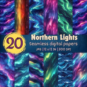 Nordlichter Musterdesign, Nordlichter Papier, Nordlichter Papier, Nordlichter Hintergrund