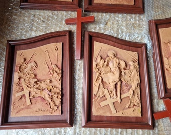 14 Stations of the Cross - unique clay handmade