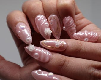 Rozewaterparels handgemaakte nepnagels