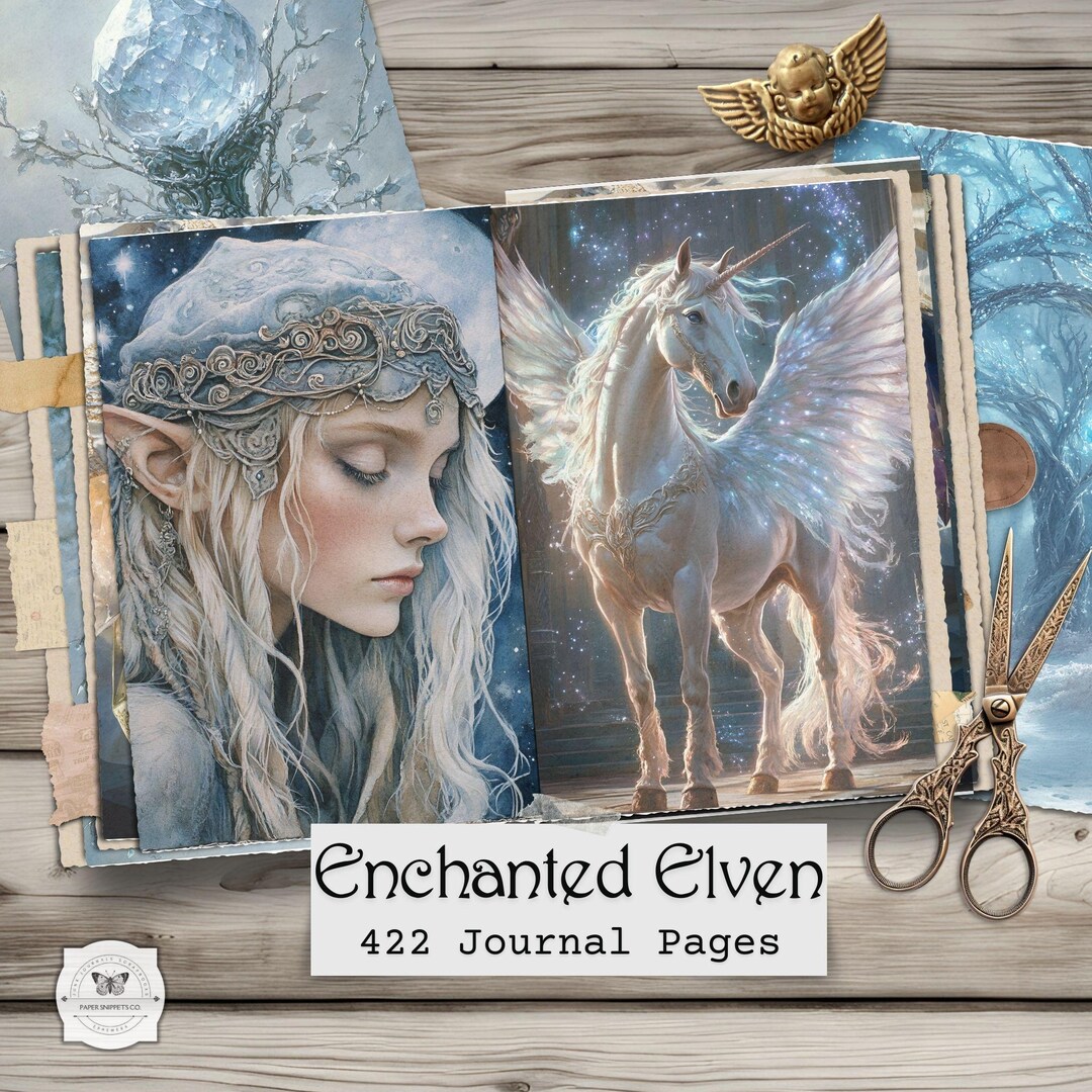 Enchanted Elven Junk Journal Pages: Mystical Forest Ephemera, Fantasy ...