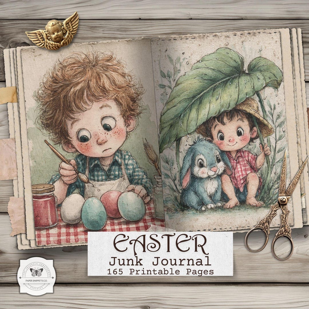 Easter Junk Journal Pages: Vintage Spring Printable Ephemera (digital ...