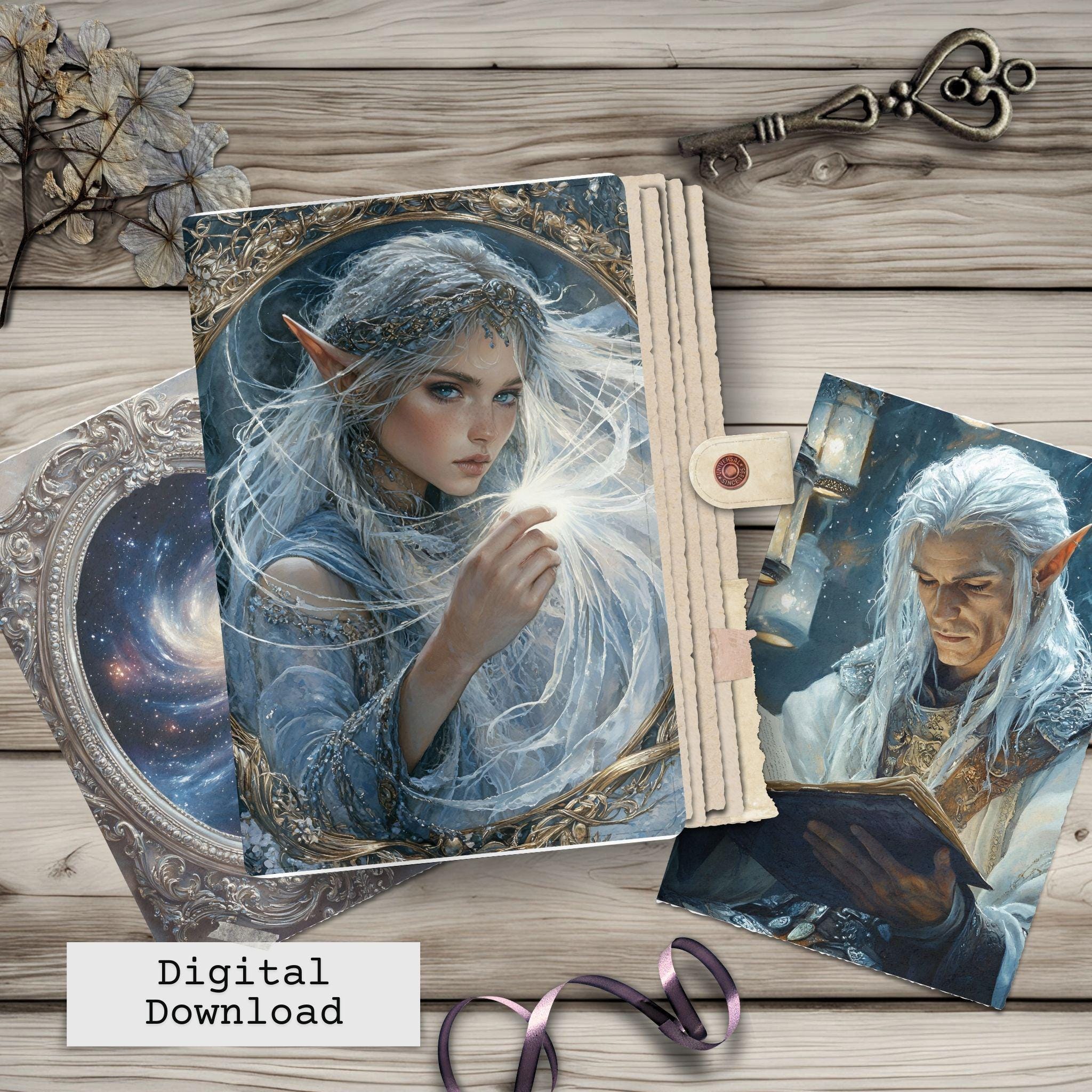 Enchanted Elven Junk Journal Pages: Mystical Forest Ephemera, Fantasy ...