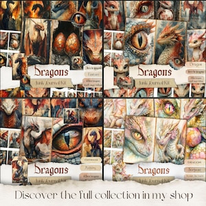 Dragon Junk Journal Kit: Mystical Ephemera, Medieval Pages (Digital Download) image 11