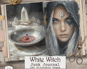 Witch Junk Journal Pages: Gothic Grimoire Ephemera (Digital Download, 260 Printable Pages)
