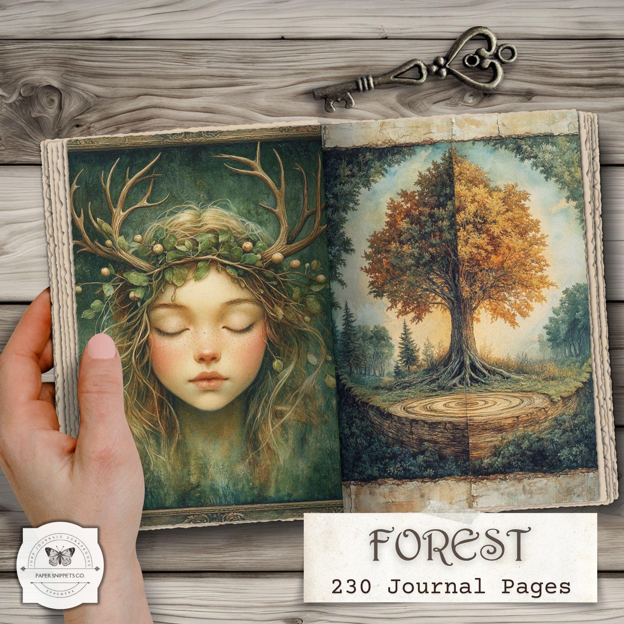 Enchanted Forest Junk Journal Pages – Woodland Fantasy Printable ...