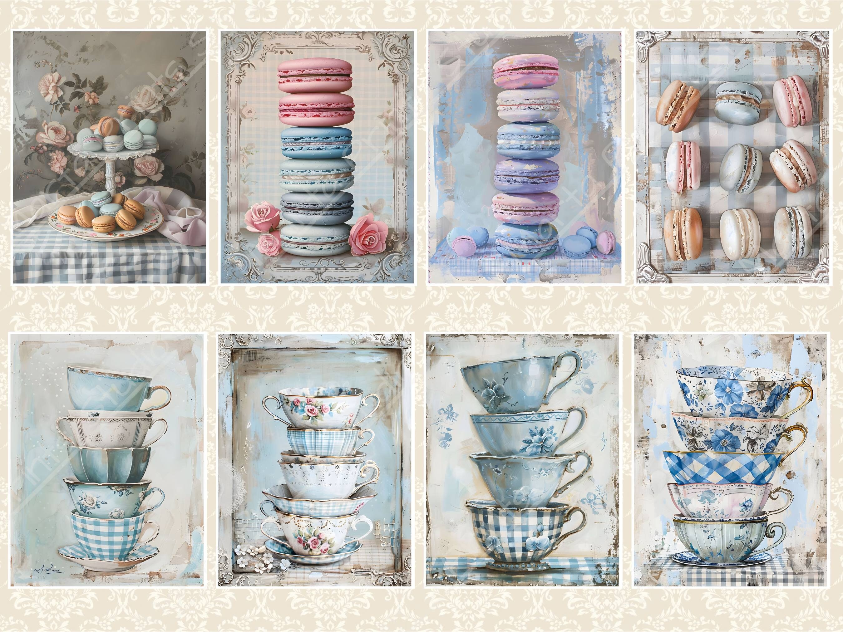 Vintage Tea Party Junk Journal Pages: Printable Shabby Chic Ephemera ...