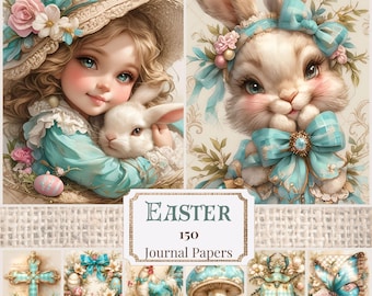 Easter Junk Journal Pages: Printable Spring Ephemera (Digital Download)