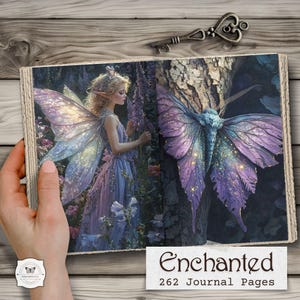 Enchanted Junk Journal Pages: Mystical Celestial Fairy Ephemera (Digital Download) image 2