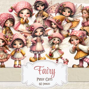Fata estiva Fussy Cuts Fata lampone Diario di scarto stravagante stampabile Fata rosa Forniture per scrapbooking Creazione di biglietti Fata digitale Ephemera