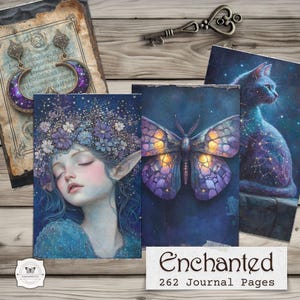 Enchanted Junk Journal Pages: Mystical Celestial Fairy Ephemera (Digital Download) image 4