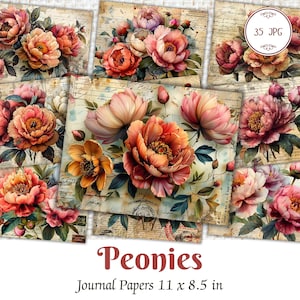 Shabby Chic Retro Cans and Flowers Junk Journal 14 Half