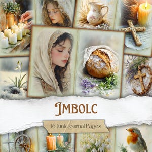 Imbolc Junk Journal Kit: Celtic Pagan Ephemera (Digital Download)
