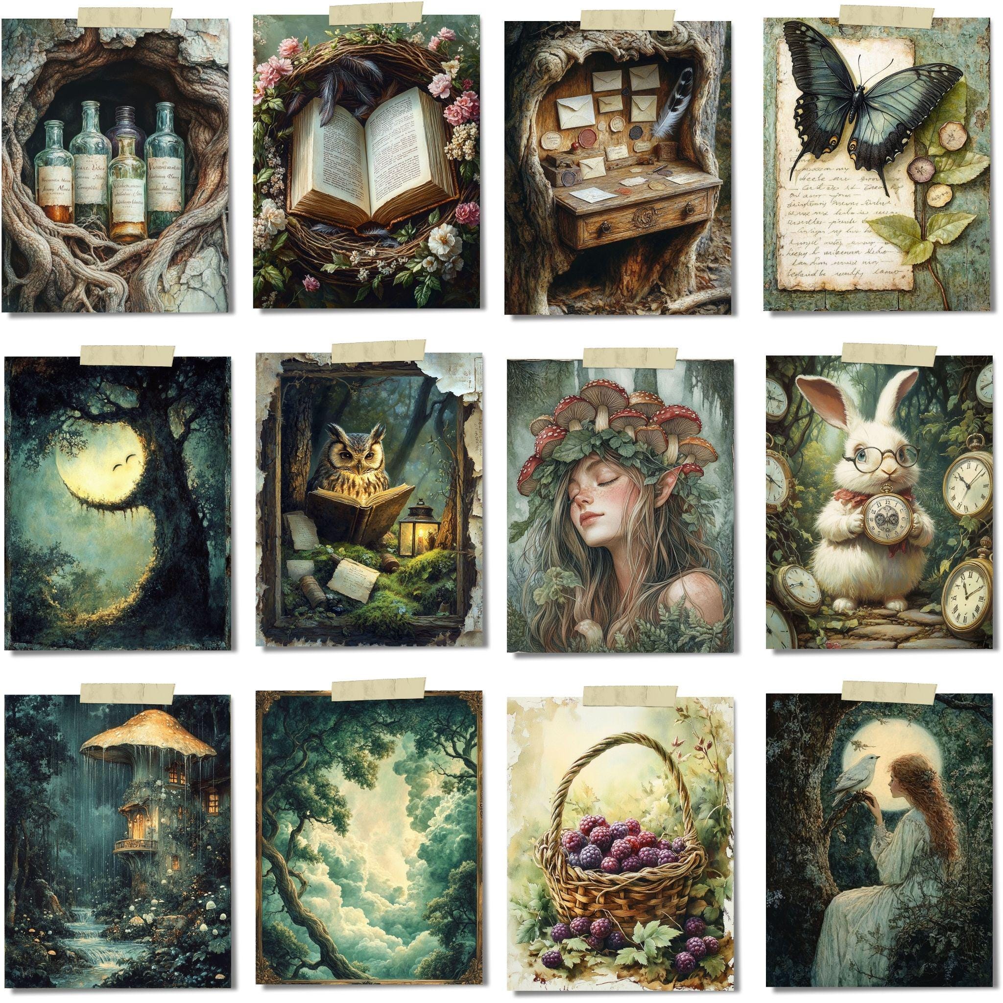 Enchanted Forest Junk Journal Pages – Woodland Fantasy Printable ...