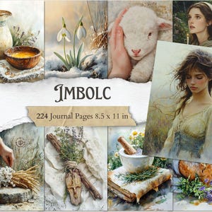 Imbolc Junk Journal Pages Celtic Printables Pagan Scrapbooking Supplies Spring Digital Papers Ostara Witch Ephemera Wiccan Junk Journal Kit