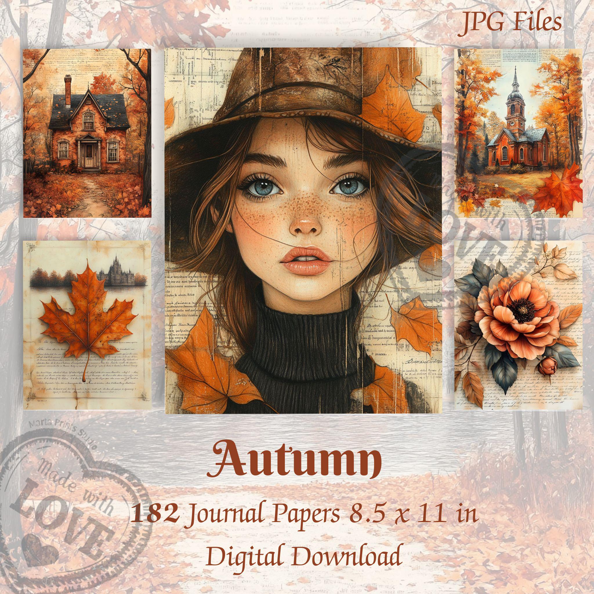 Autumn Junk Journal Printable Kit: Rustic Fall Ephemera (digital ...