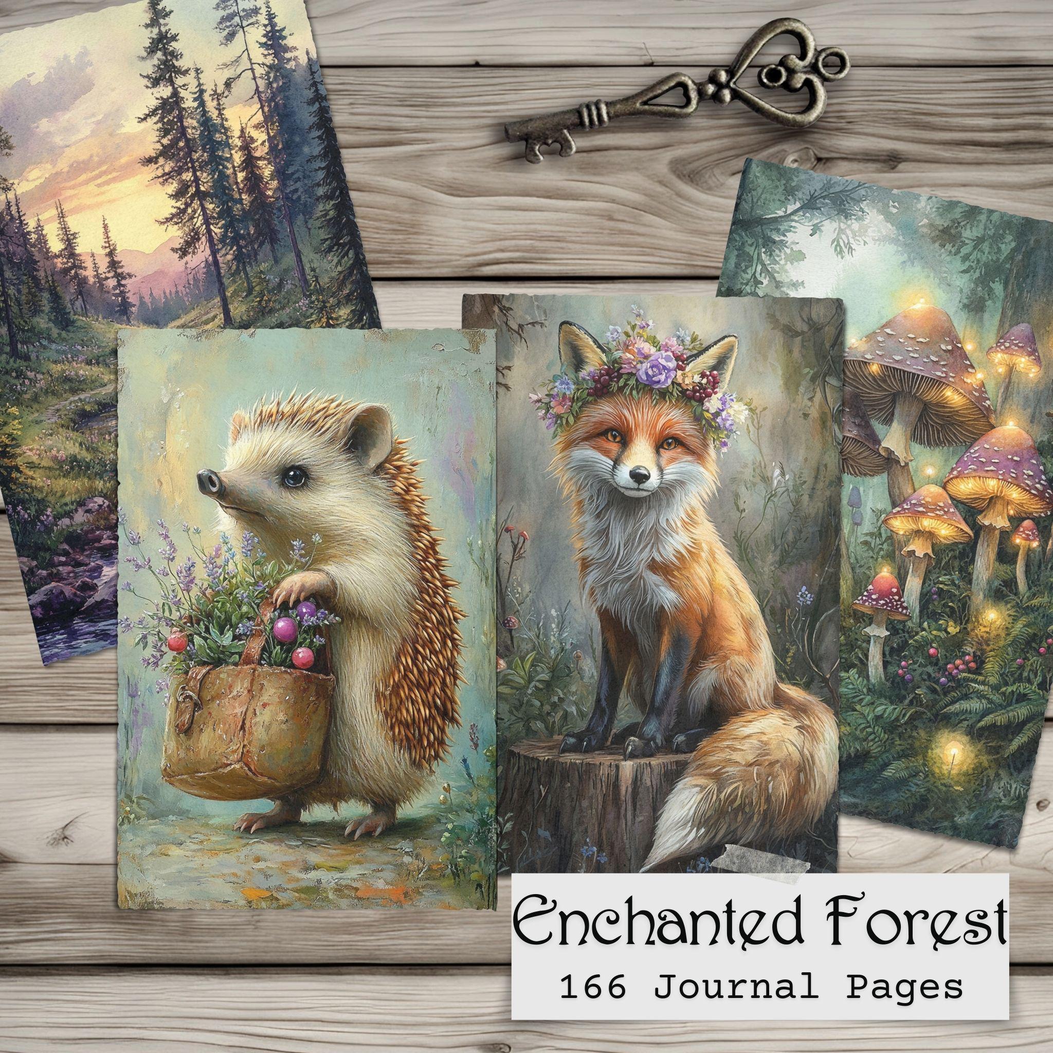 Enchanted Forest Junk Journal Pages – Fairy Woodland Printable Ephemera ...