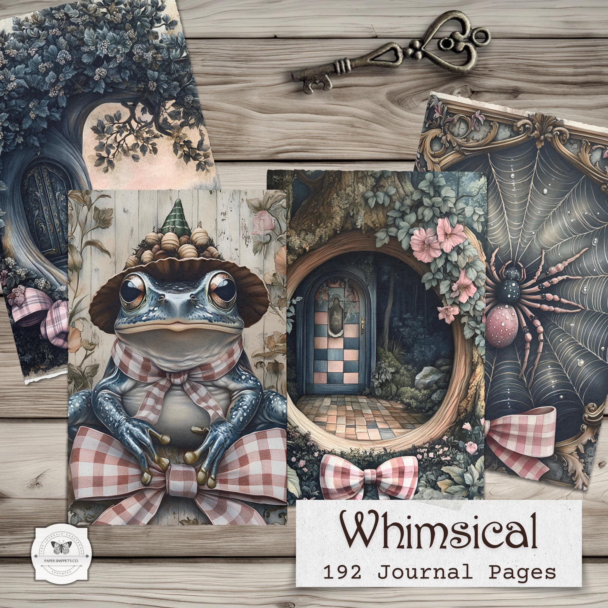 Whimsical Junk Journal Pages: Fantasy Forest Printable Ephemera ...