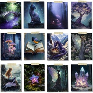 Enchanted Junk Journal Pages: Mystical Celestial Fairy Ephemera (Digital Download) image 10