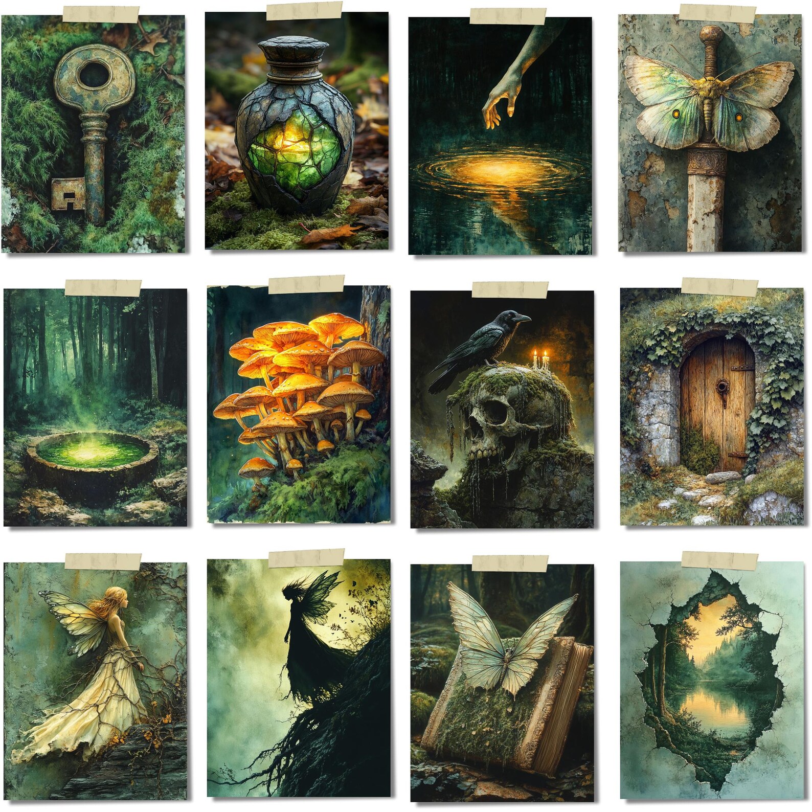 Moss Forest Junk Journal Pages – Enchanted Woodland Fairy Printable ...