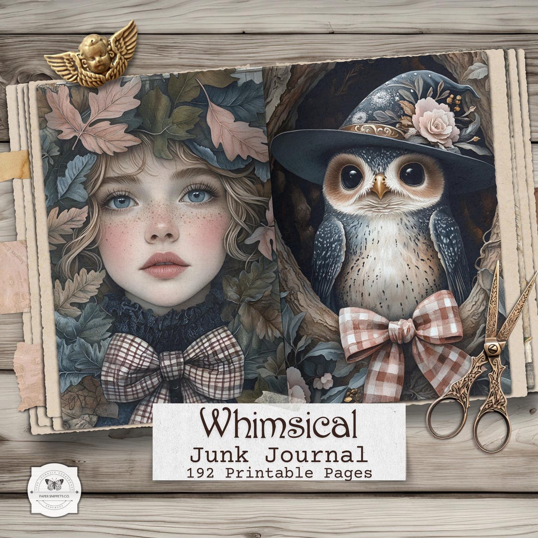 Whimsical Junk Journal Pages: Fantasy Forest Printable Ephemera ...