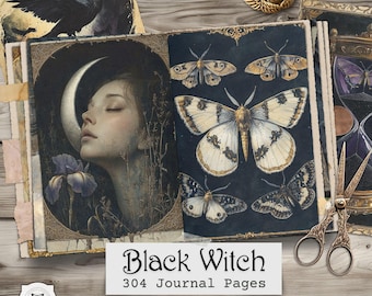Kit de diario basura de la Bruja Negra: Efímeras imprimibles de ocultismo gótico (descarga digital)