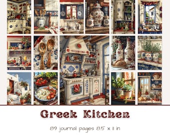 Papel de álbum de recortes de cocina griega: Efímeras mediterráneas (Descarga digital)