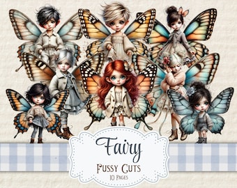 Fairy Fussy Cuts: Printable Whimsical Ephemera for Junk Journals (Digital Download)