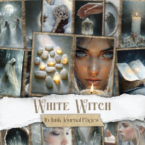 Witch Junk Journal Pages Occult Witch Digital Papers Dark Witchy Printable Scrapbook Gothic Grimoire Pages Mystical Witchcraft Ephemera