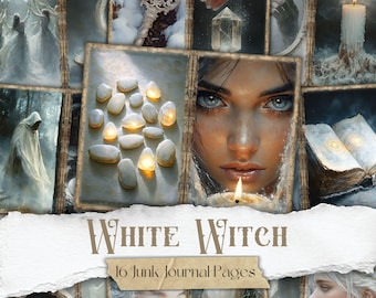 Witch Junk Journal Pages: Gothic Grimoire Ephemera (Digital Download)