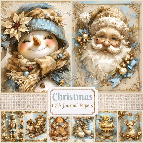 クリスマスジャンクジャーナルキット：ヴィンテージホリデースクラップ