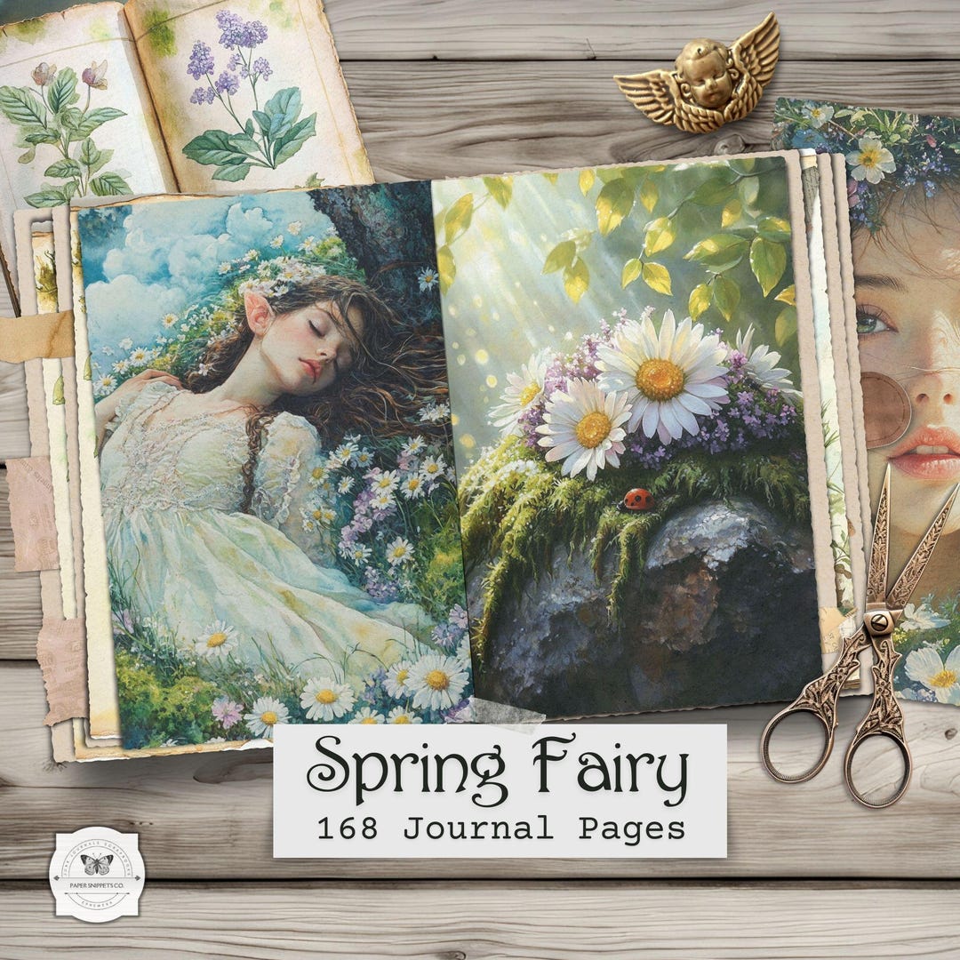 Spring Fairy Junk Journal Pages – Floral Fantasy Printable Kit ...