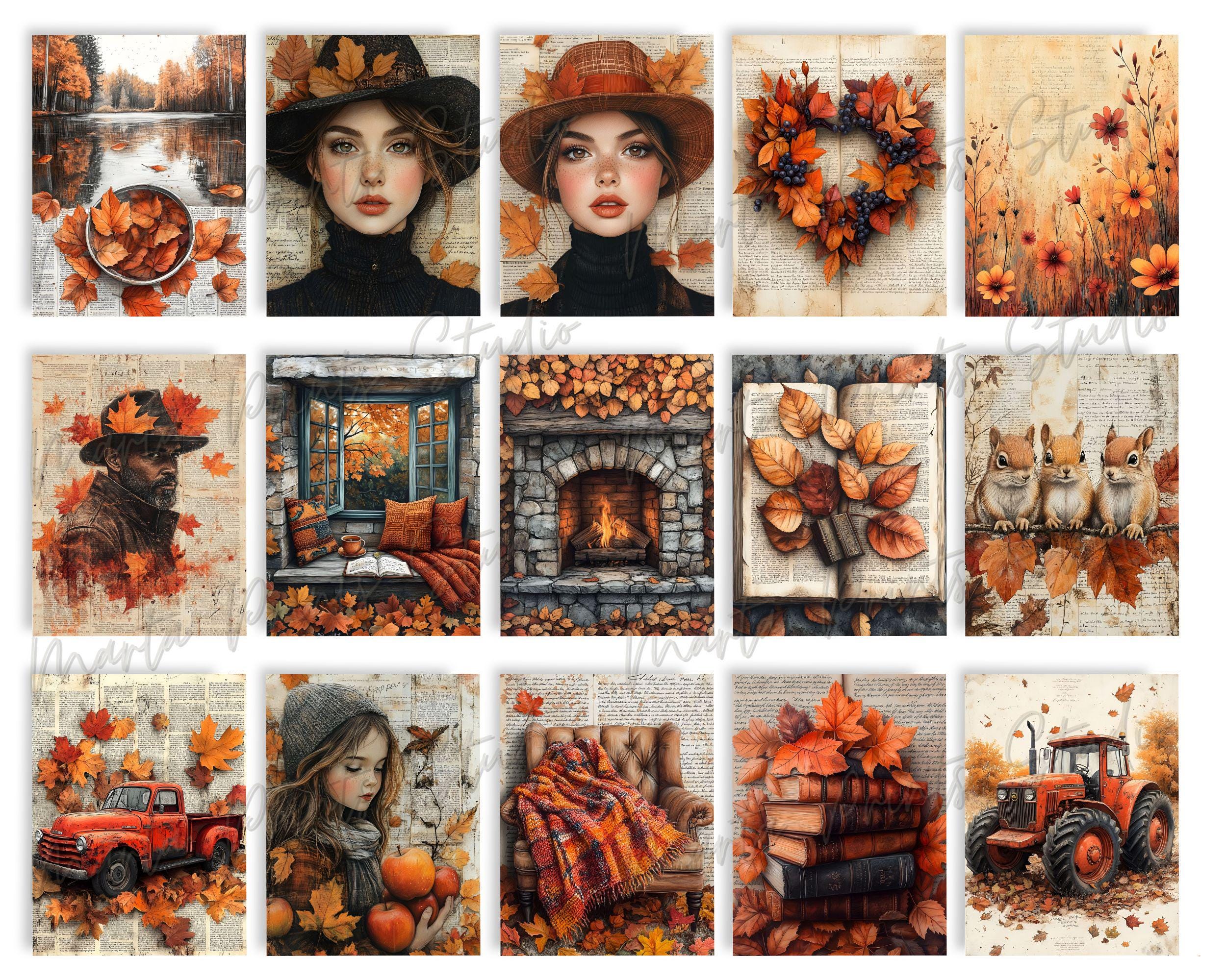 Autumn Junk Journal Printable Pages: Rustic Fall Ephemera (digital ...