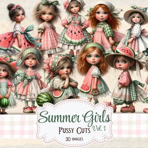 Zomer meisjes kieskeurig printables cottage girl printables grillig meisje junk dagboek afdrukbare plakboek benodigdheden kaarten maken digitale zomer ephemera